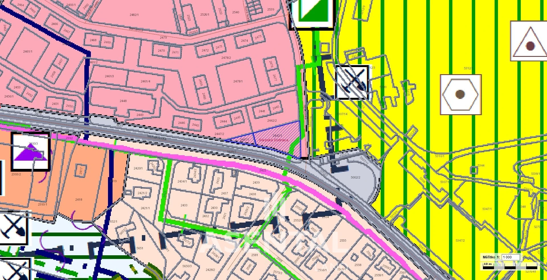 Prodej pozemků o výměře 1 154 m² v k.ú. Slezská Ostrava